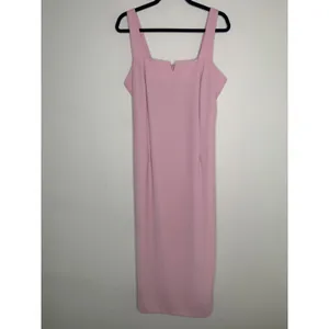 Vintage Pink Sheath Maxi Dress w Blazer Formal Wedding Embellished Sz 16 thumbnail 8