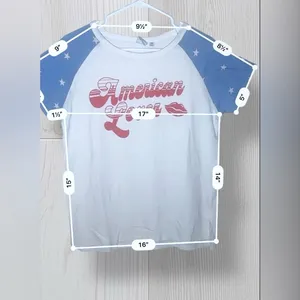 JUNK FOOD Women’s Casual Short Sleeve American Lover Graphic Tee thumbnail 7