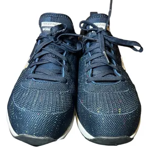 Skechers Womens Size 8 1/2 Work Shoes Steel Toe Safety Navy Blue Sneakers Safety thumbnail 3
