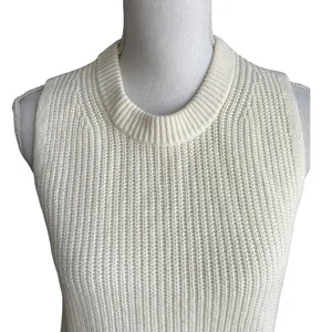 J.Crew cream sleeveless knit sweater tank NEW coastal timeless minimalist thumbnail 2