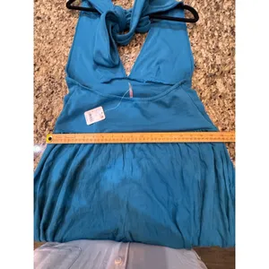 Free People Hinata Convertible Midi Dress Size Medium Halter Blue thumbnail 8