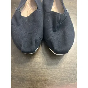TOMS Women's Canvas Black Slip On Casual Loafers Shoes Size 7 Flats Comfort thumbnail 2