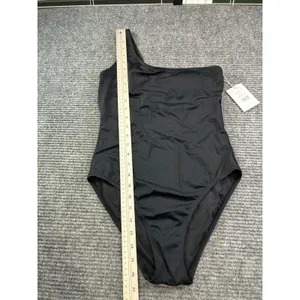 Andie The Nantucket One Piece Swimsuit Black One Shoulder AO311-BLK Medium thumbnail 4