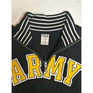 Victoria‎ Secret PINK 5th & Ocean US Army 1/4 Zip Sweatshirt Black Small GUC thumbnail 3