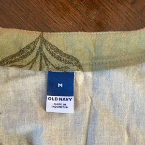 Old Navy Green and white midi dress #tiered #cottagecore size M thumbnail 5