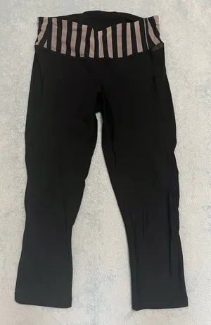 Lululemon Crop Mesh Leggings Black thumbnail 1