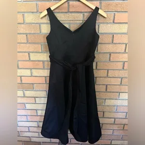 David's Bridal Size 16 Junior Black Midi Length Dress Sleeveless thumbnail 2