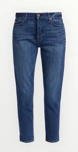 7 for All Mankind Josefina Skinny Boyfriend Jeans, Size 24, MSRP $208 thumbnail 1