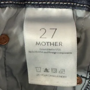 1303 | Mother High Waisted Looker Crop Bake Sale Brawl Jeans Blue Womens 27 thumbnail 7