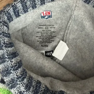 National Football League Seattle Seahawks Pom Beanie Hat - Navy, Gray & Neon Green thumbnail 3
