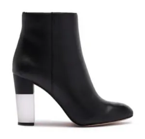 Enzo Angiolini Hadie Leather Block Heel Booties 7.5 thumbnail 1