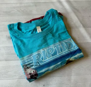 Riptide TV Graphic T-Shirt Bella Canvas Unisex 2XL Turquoise Retro Tee thumbnail 6