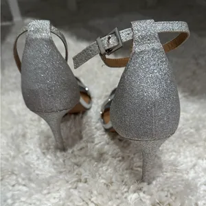 Wild Pair Glittery Silver Heels thumbnail 2