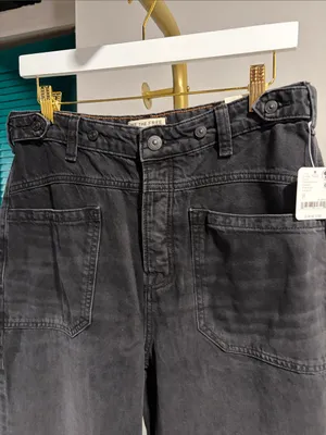 FREE PEOPLE NWT We The Free Palmer Cuffed Jeans / Outer Space - 27 thumbnail 8