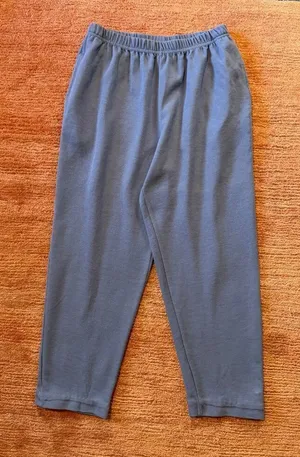 Jagenda Blue Cotton Blend Lounge Pants Women Size L USA Made thumbnail 1