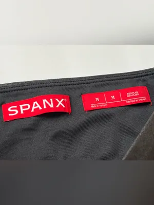 Spanx fleece LINED faux leather leggings black NEW medium thumbnail 10