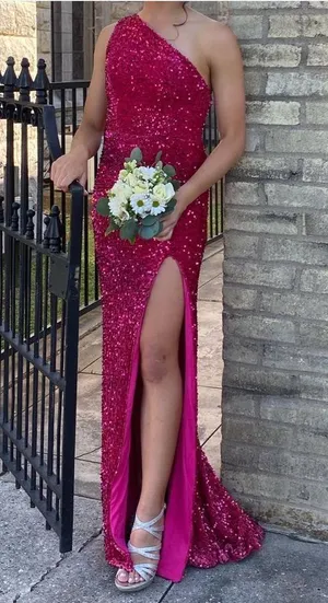 Pink sparkly Prom Dress Amazon  thumbnail 1