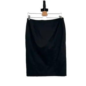 Wolford Black Pencil‎ Skirt Front Slit Satin and Lace Stripe Trim Size US 6 thumbnail 7
