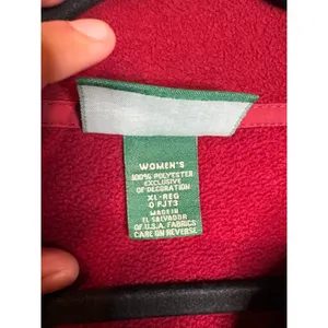 L.L. Bean red fleece jacket thumbnail 3
