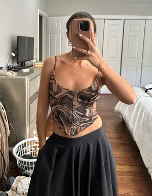 White fox brown corset thumbnail 1