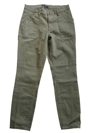Banana Republic Womens Olive Green Utility Carpenter Pants Slim‎ Straight Size 6 thumbnail 1