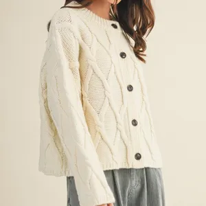 NWOT Mustard Seed Maggie Cable Knit Cardigan thumbnail 2