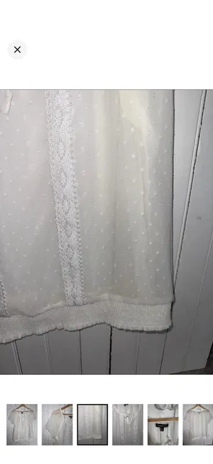 Relativity Y2K Sheer Blouse White Size XL thumbnail 3