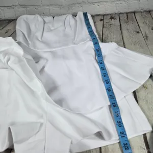 Lulus Where You Are White Strapless Romper Skort Y13152 Small NWT thumbnail 12