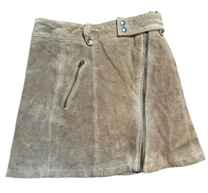 BLANKNYC Run For It Brown‎ Suede Mini Skirt Sz 28 thumbnail 1