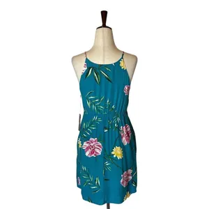 Tart Collections Lena Dress Women XS‎ Blue Floral Print Tie Waist Mini Boho thumbnail 5