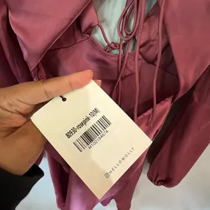 Hello Molly DREAM DATE SATIN MINI Long Sleeve DRESS ROSE Size 6 #900 thumbnail 8