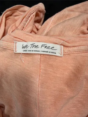 Free people we the free Lightweight Peach orange Tee large thumbnail 2
