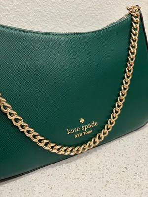 Kate Spade New York Madison Saffiano Leather Convertible Crossbody Deep Jade New thumbnail 3