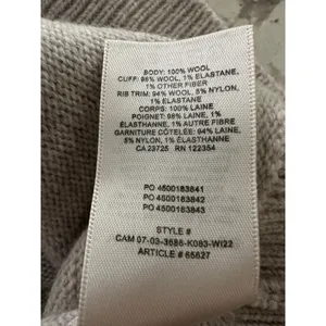 Aritzia Wilfred Free cropped sweater merino wool grey size small thumbnail 9