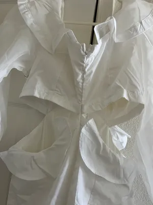 Cut Out Mini Dress White Size M thumbnail 2