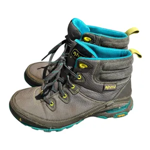 Ahnu Sugarpine Waterproof Hiking Boots Grey Teal Womens 7 Outdoor Gorpcore thumbnail 1