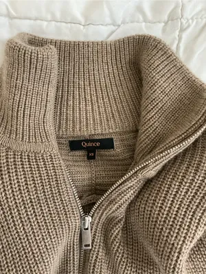 Quince Australian Merino Wool Half Zip Sweater Malted Toffee Extra Small thumbnail 13