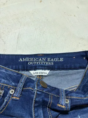 American Eagle Outfitters super stretch hi-rise shortie 2 denim jean shorts thumbnail 4