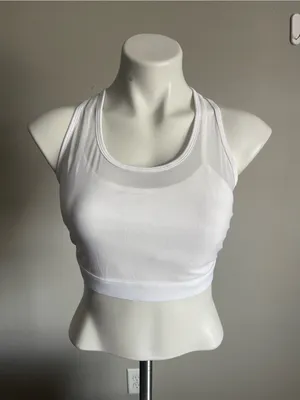 FABLETICS White Faye High Impact Cross Back Sports Bra Sz XL thumbnail 1