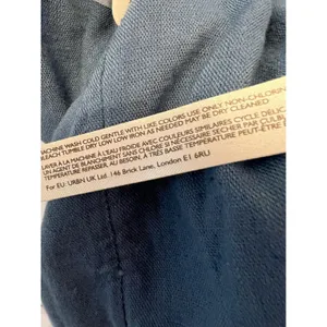 Free People Blue Chambray Denim Mini Dress Sleeveless with Tassel‎ Size L thumbnail 8