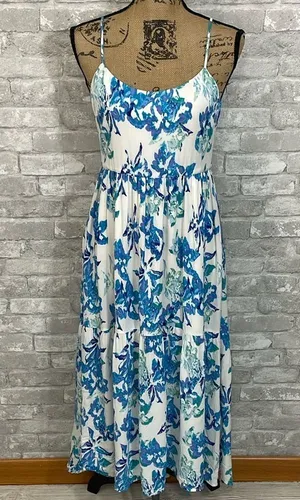 Charles Henry Floral MIDI Dress thumbnail 1