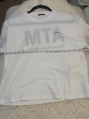 ATM Anthony Thomas Melillo White Boxy Tee Size M EUC Black Size M thumbnail 8