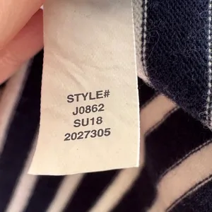 J.Crew Navy White Striped Poplin Trim Ruffle Sleeve Cotton T-Shirt Dress XL thumbnail 5
