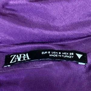 Zara Purple Silk Satin Cowl Neck Drapey Sleeveless Cami Blouse Crop Top Size S thumbnail 7