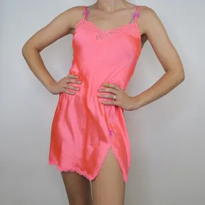 Victoria's Secret Vintage Victoria Secret Hot Pink Lingerie Nightgown Slip Dress thumbnail 1