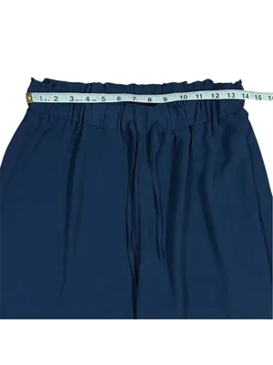 Cupshe Summer Lovin' Wide Leg High Rise Coverup Pants Blue Medium thumbnail 4