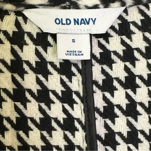 Old Navy Black and White Houndstooth Coat Cardigan Coatigan thumbnail 5