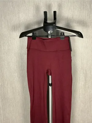 High-Waist Stretch Flare Pants in Burgundy Size Small thumbnail 15