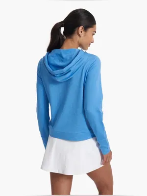 Vuori Women's Halo Essential Hoodie Baltic blue heather size large thumbnail 3