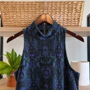 Free People Amelia Knit Jacquard Sleeveless Halter Mini Dress, S thumbnail 4